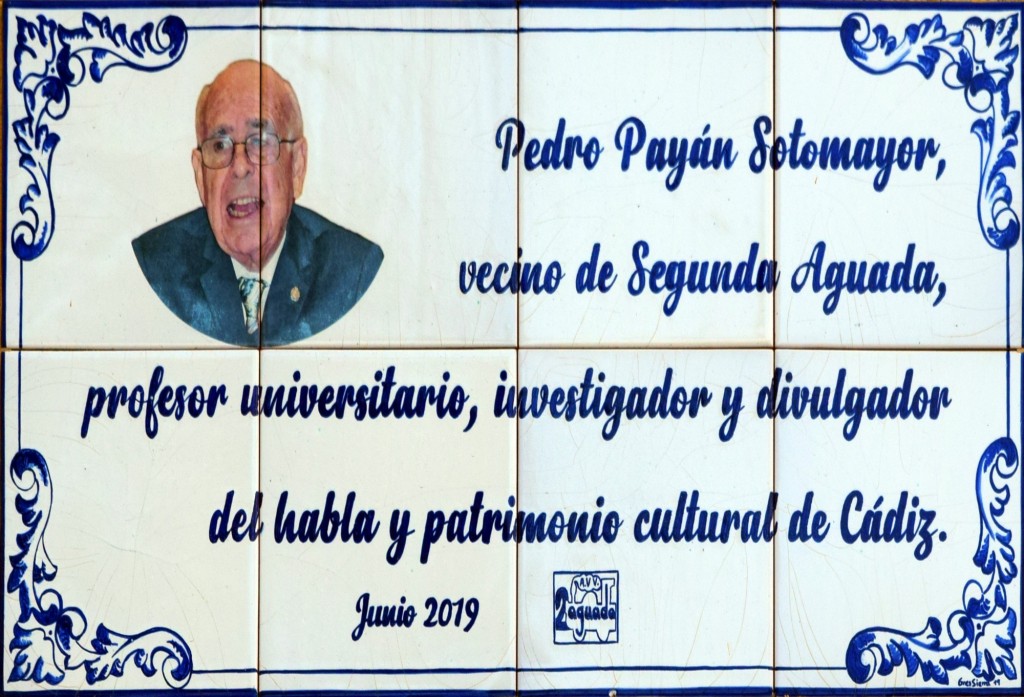 Foto: Placa homenaje al Profesor Pedro Payán - Cádiz (Andalucía), España