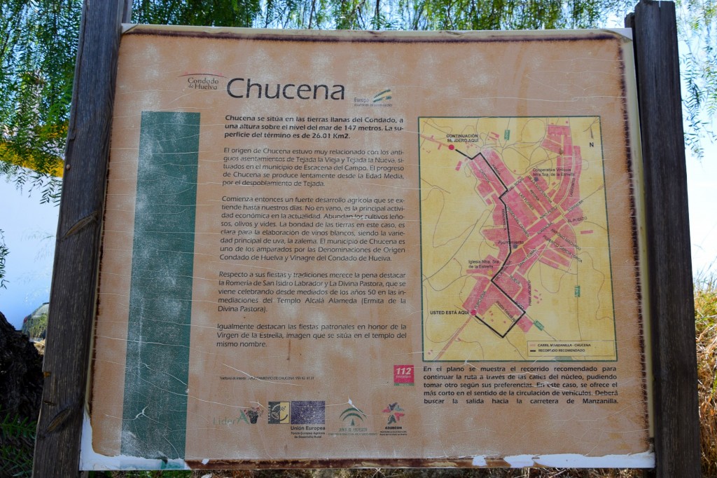 Foto: Plano callejero y leyenda le la localidad - Chucena (Huelva), España