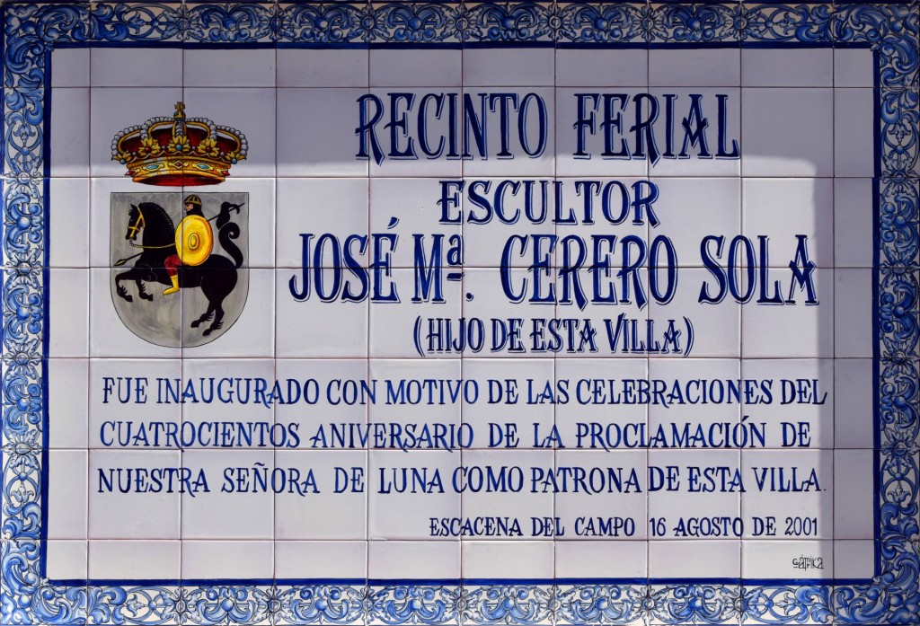 Foto: Cerámica inauguración del recinto ferial - Escacena del Campo (Huelva), España