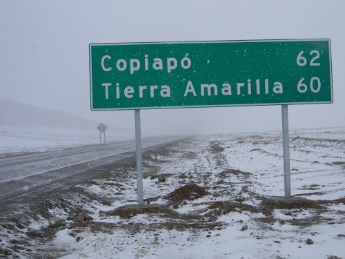 Foto: NIEVE - Carreras Pinto (Atacama), Chile