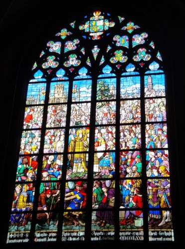 Foto: Vidriera de la Catedral. - Antwerpen (Flanders), Bélgica
