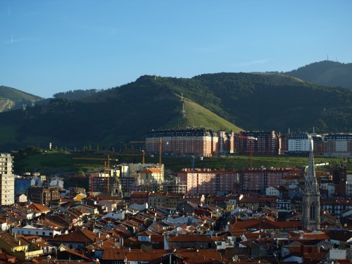 Foto: Casco Viejo y barrio de Miribilla desde el ascensor de Mallona - Bilbao (Vizcaya), España