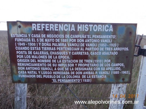 Foto: El Pensamiento. referencia historica. - El Pensamiento (Buenos Aires), Argentina