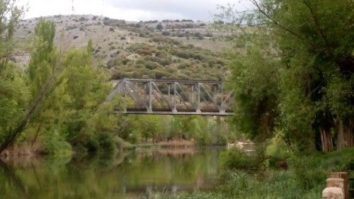 Foto: Puente de ferrocarril sobre el río Duero - Soria (Castilla y León), España
