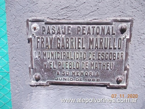 Foto: Matheu - Pasaje Fray Gabriel Marullo - Matheu (Buenos Aires), Argentina