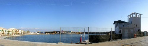 Foto: panorámica puerto en obras - El Molinar (Illes Balears), España