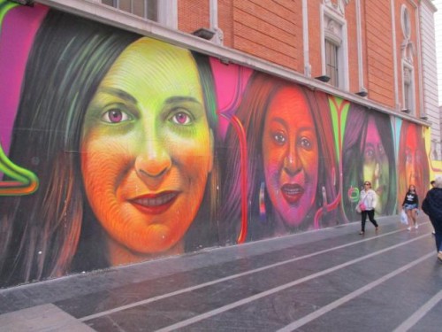 Foto: Pintura mural en la Gran Vía - Madrid (Comunidad de Madrid), España