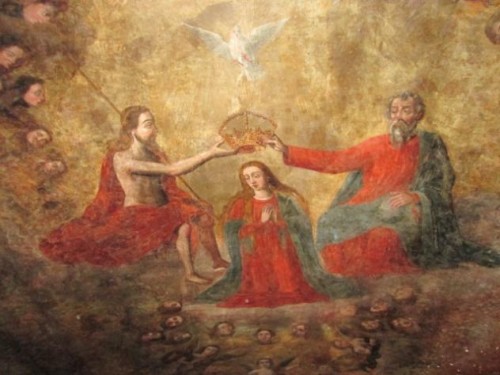 Foto: Fresco de la coronación de la Virgen - Alocén (Guadalajara), España