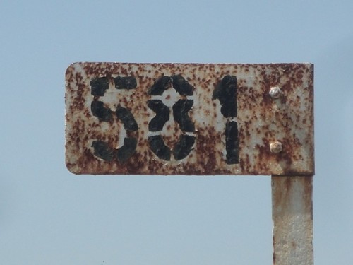 Foto: indicador kilométrico, desde Retiro - Kilómetro 581 (Córdoba), Argentina