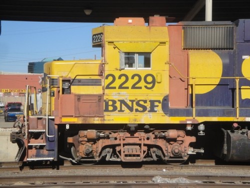 Foto: locomotora del Burlington Northern & Santa Fe, antes del Atchison, Topeka & Santa Fe - El Paso (Texas), Estados Unidos