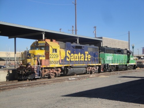 Foto: locomotoras del Burlington Northern & Santa Fe - El Paso (Texas), Estados Unidos