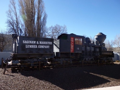 Foto: locomotora y ténder de una antigua compañía maderera - Williams (Arizona), Estados Unidos