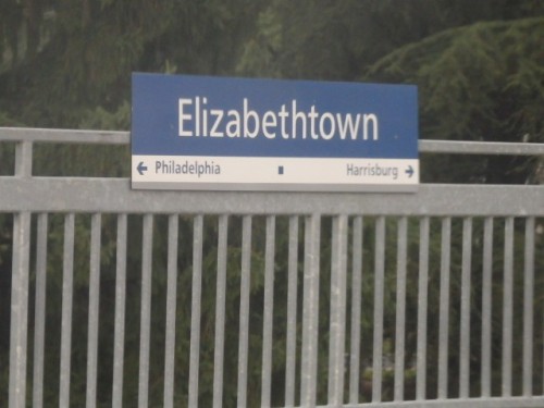 Foto: nomenclador de la estación Elizabethtown - Elizabethtown (Pennsylvania), Estados Unidos
