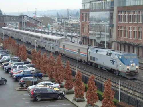 Foto: estación y tren Empire Builder llegando desde Chicago - Everett (Washington), Estados Unidos